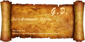 Goldhammer Dina névjegykártya